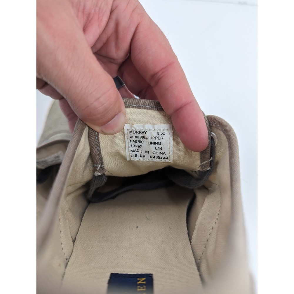 Polo Ralph Lauren Morray Tan Vintage Burlap Sneakers Men's Shoes Size 8.5 D - Picture 10 of 10